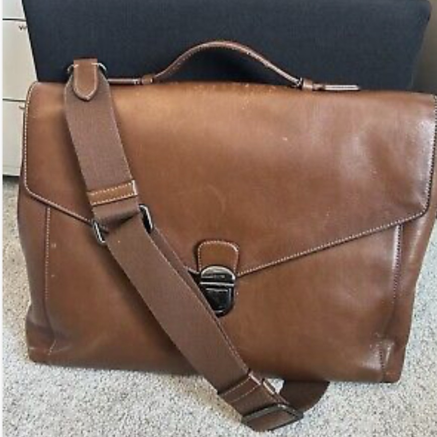 Coach Leather Messenger Bag Brown Like New